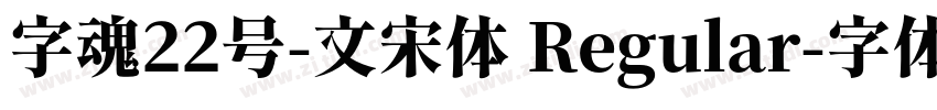 字魂22号-文宋体 Regular字体转换